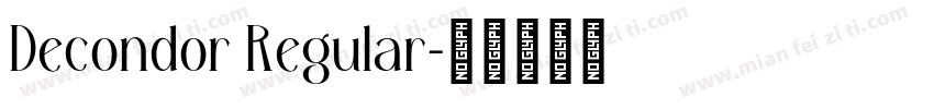 Decondor Regular字体转换